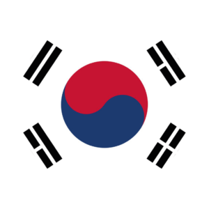 Drapeau rond Corée du Sud 