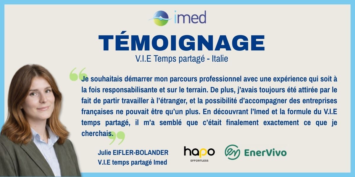Témoignage Julie Eifler-Bolander, V.I.E temps partagé Imed